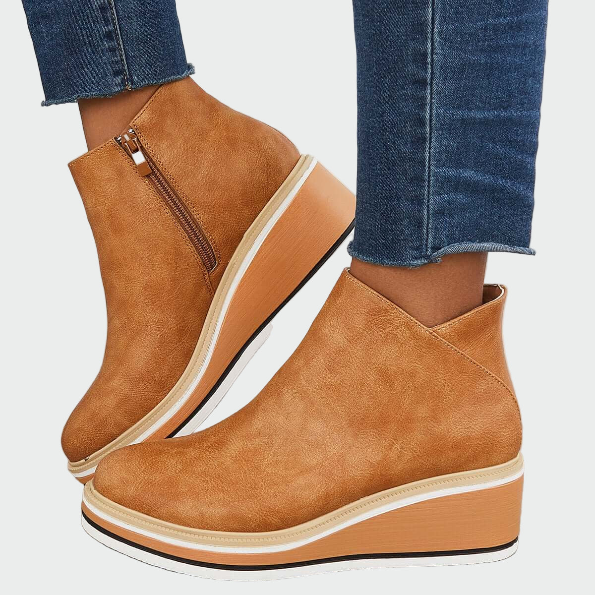 Zdenka ™ ｜ Ortopedické kožené členkové topánky