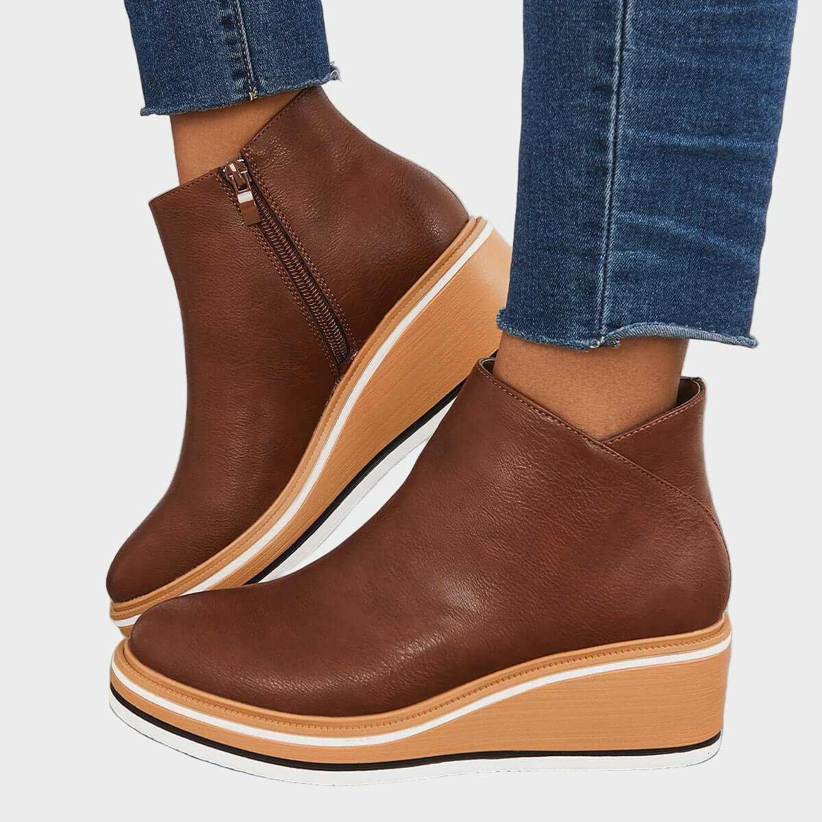 Zdenka ™ ｜ Ortopedické kožené členkové topánky