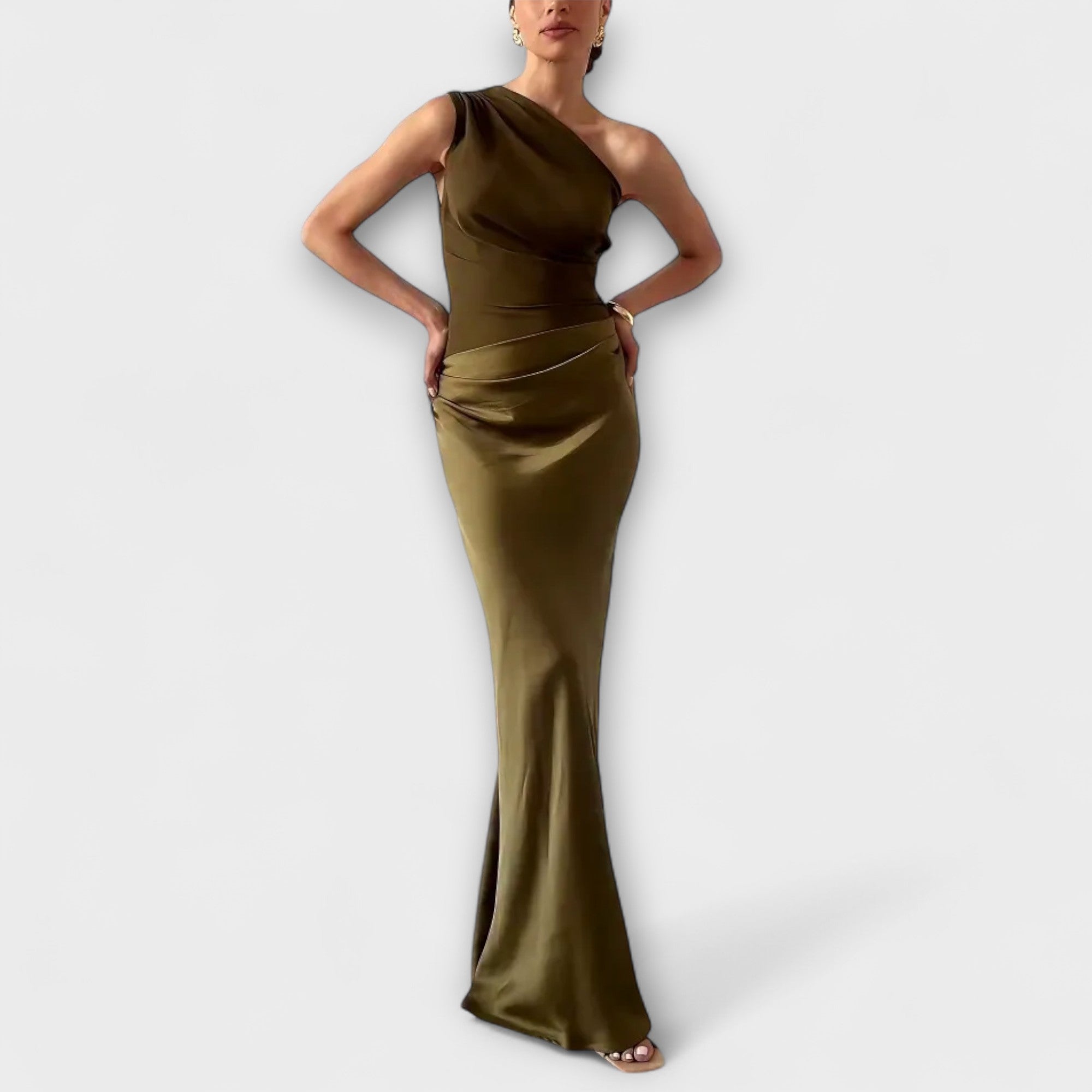 Valentína™ ｜Elegantné jednoramenné plisované maxi šaty