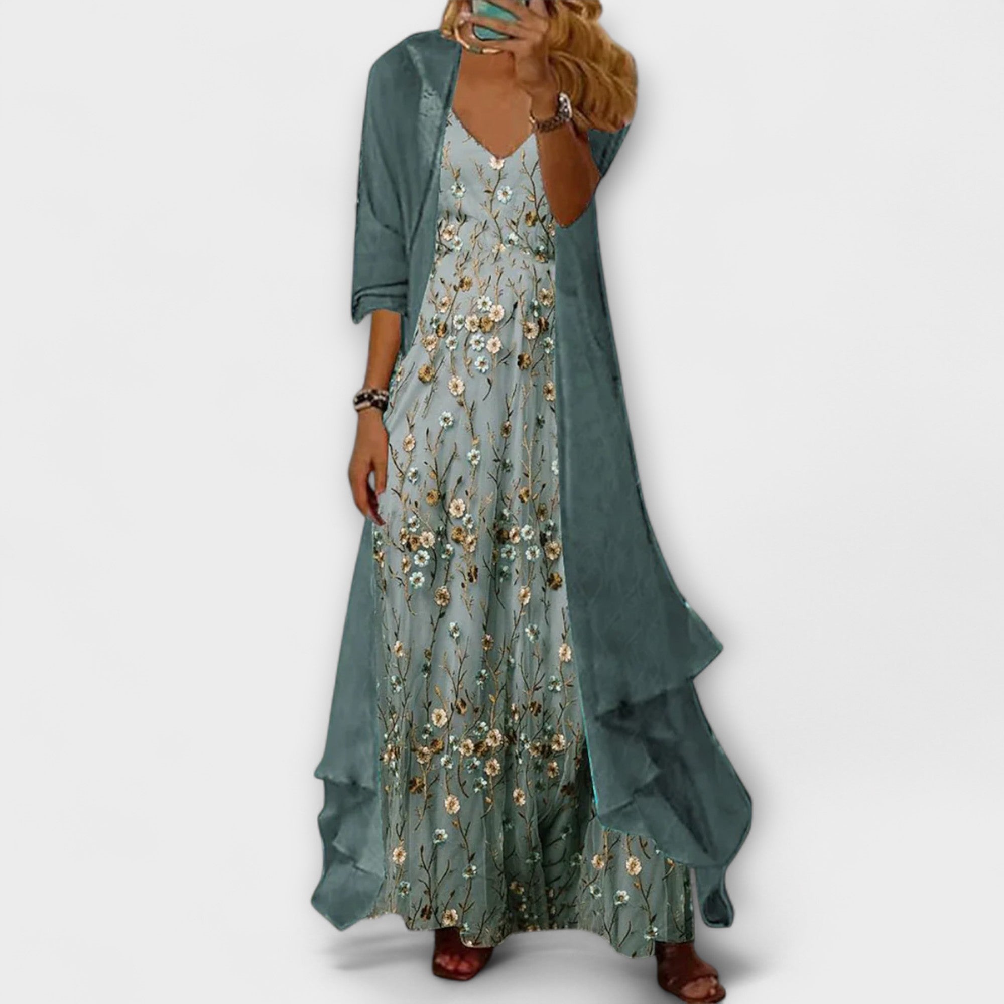 MaraGita ™ ｜ Maxidress s bundou (2-dielna sada)