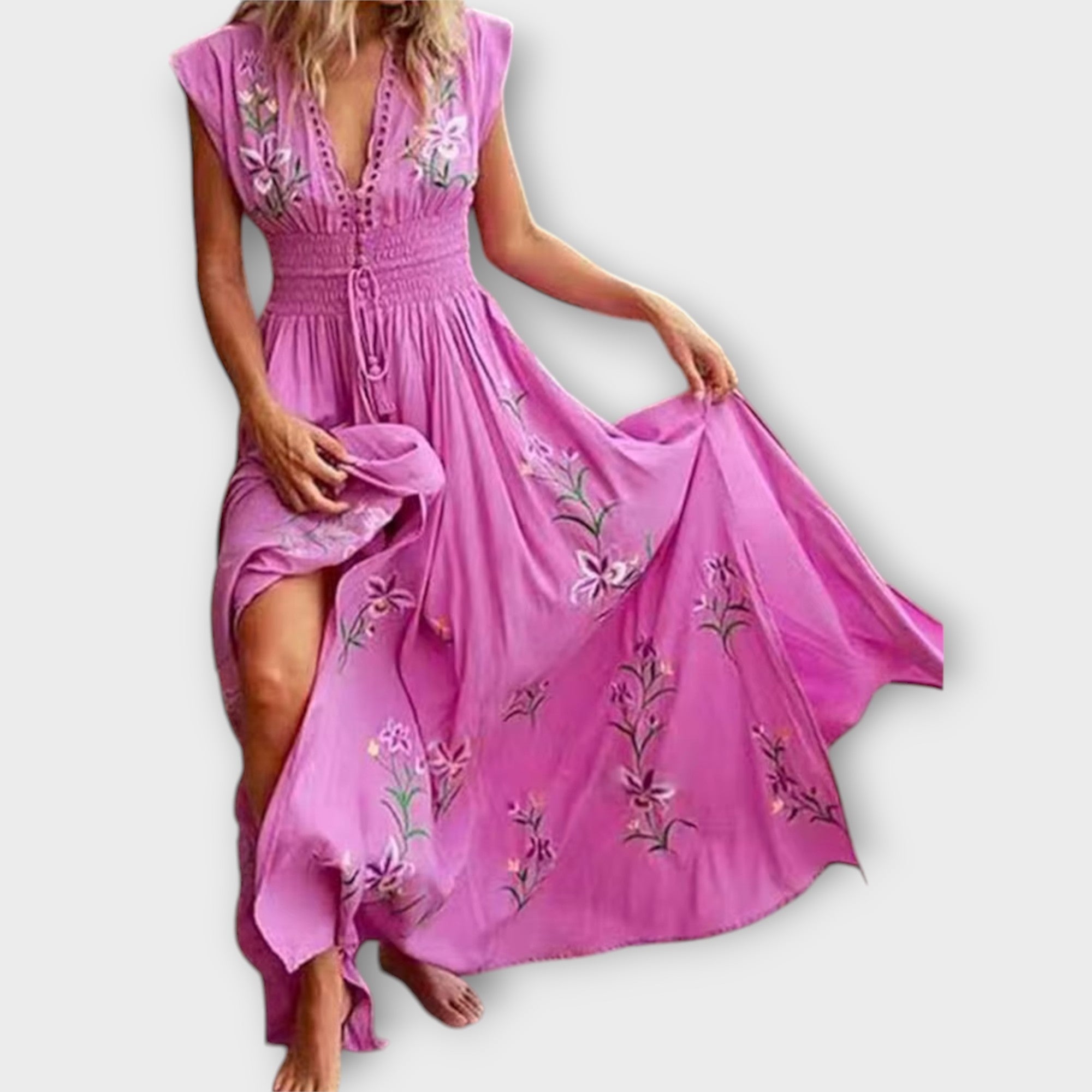 Felizia  ™ ｜ Boho šaty s čarovnými výšivkami