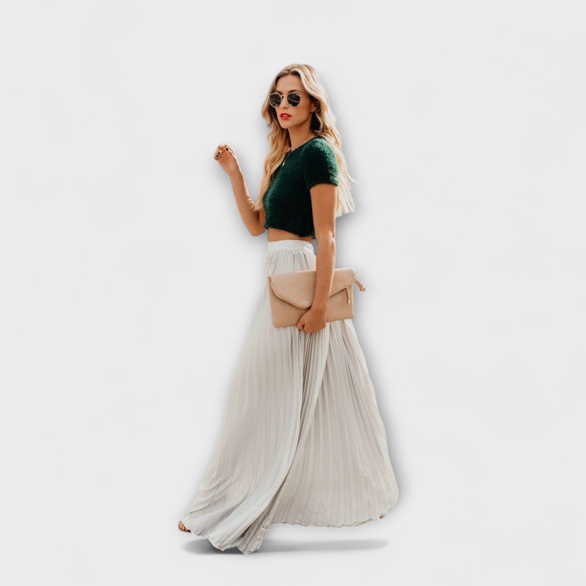 Klaudia ™ ｜Maxi sukňa plissé