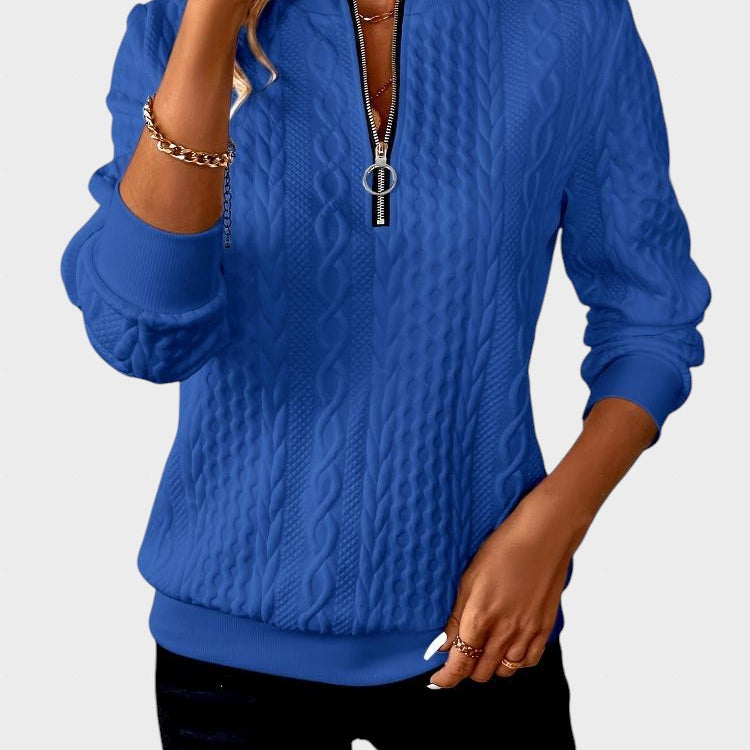 Alena™| Dámsky pletený sveter na zips