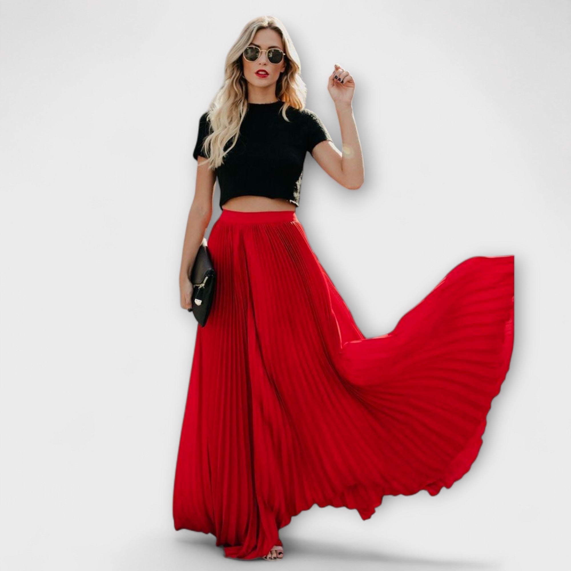 Klaudia ™ ｜Maxi sukňa plissé