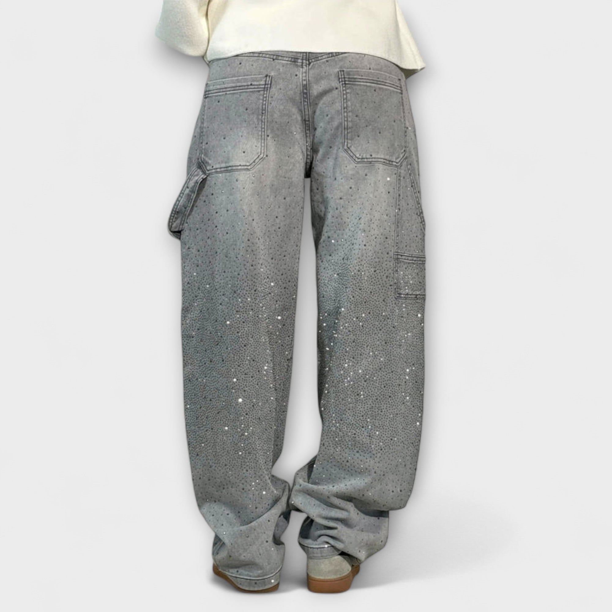Fable ™ ｜Shine Denim Jeans v štýle Balloon Carpenter