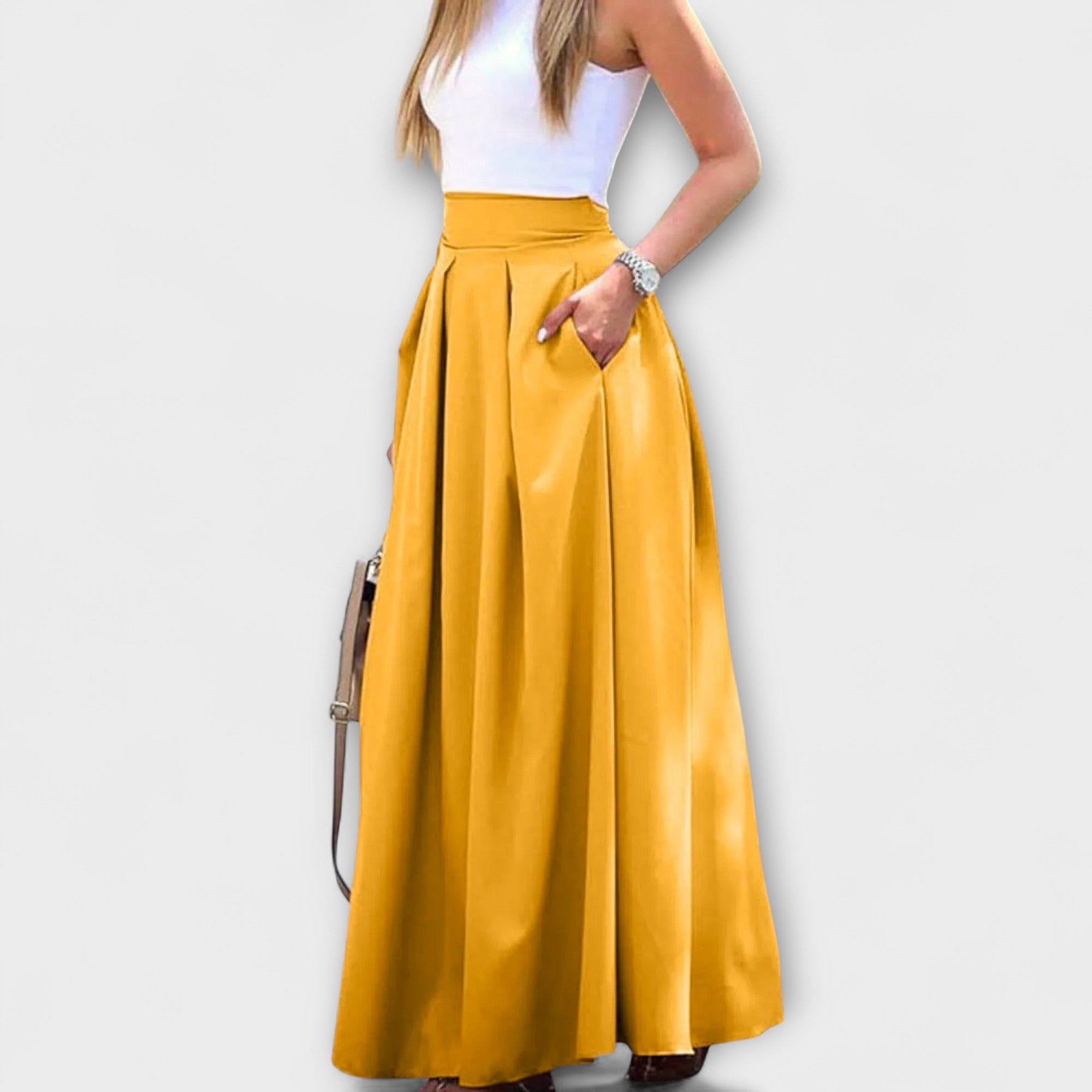 Tzafira ™ ｜Elegantný Maxisukňa s vysokým pásom