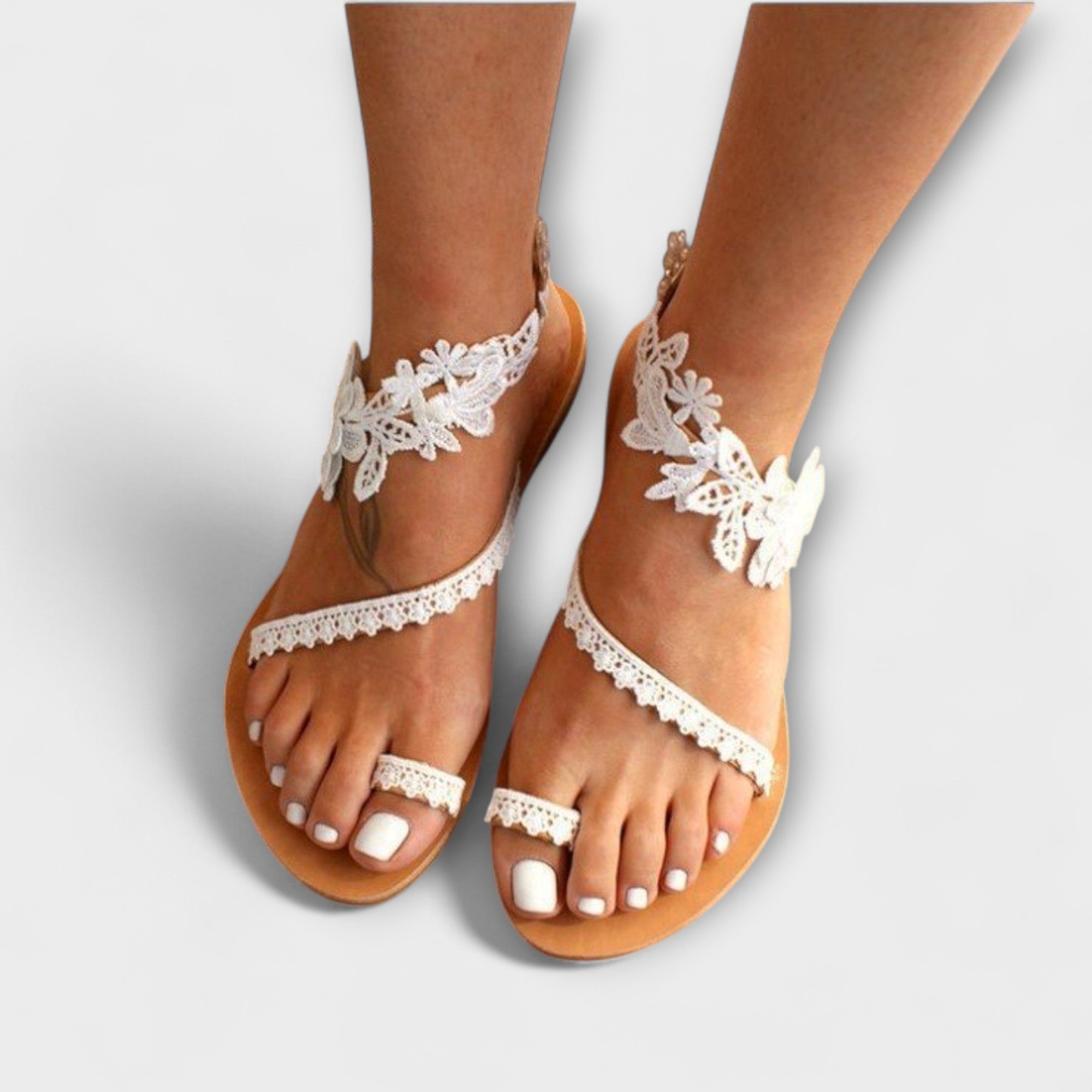 Boho ™ ｜ Pohodlné sandále s kvetmi a členkovým remienkom
