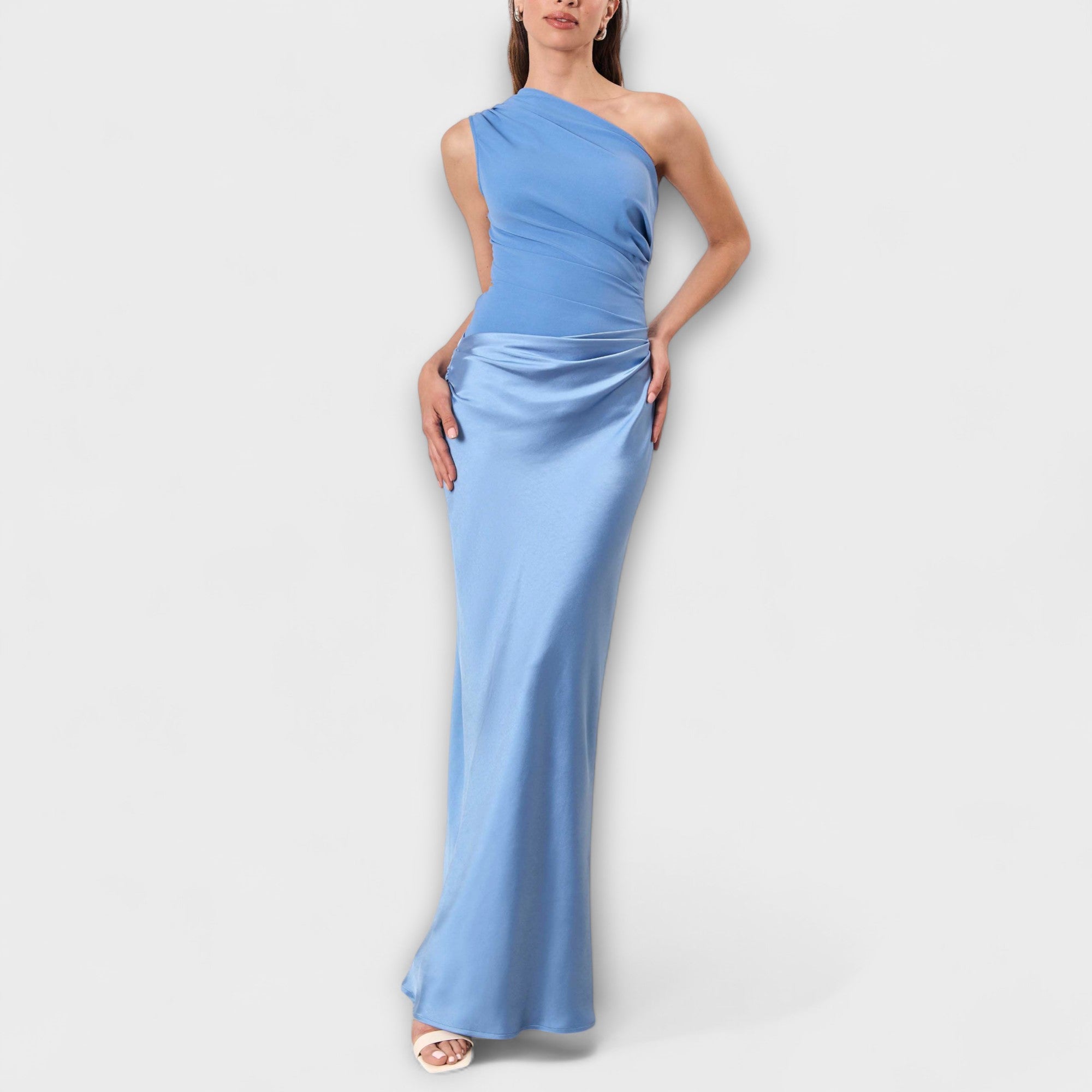 Valentína™ ｜Elegantné jednoramenné plisované maxi šaty
