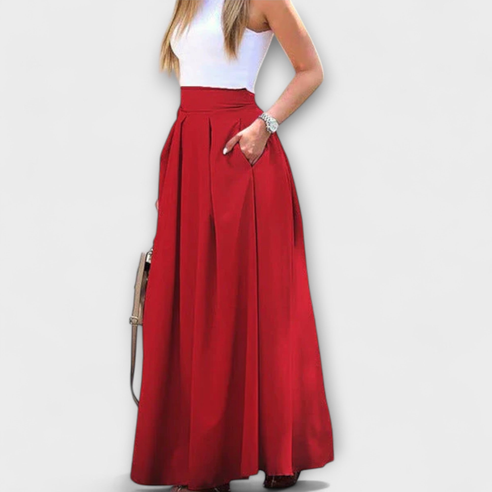 Tzafira ™ ｜Elegantný Maxisukňa s vysokým pásom