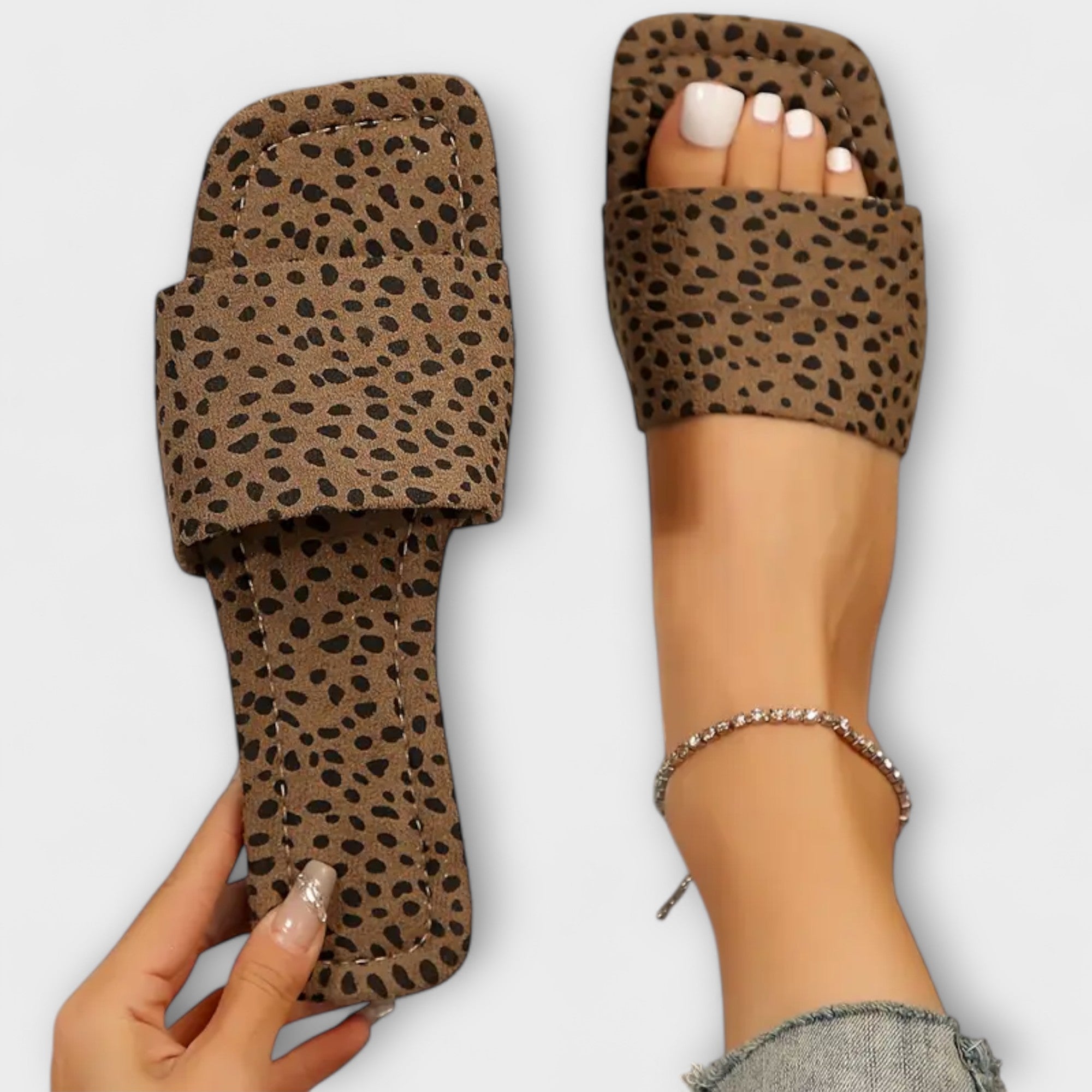 Rebeka™ ｜Ploché šľapky s leopardím vzorom