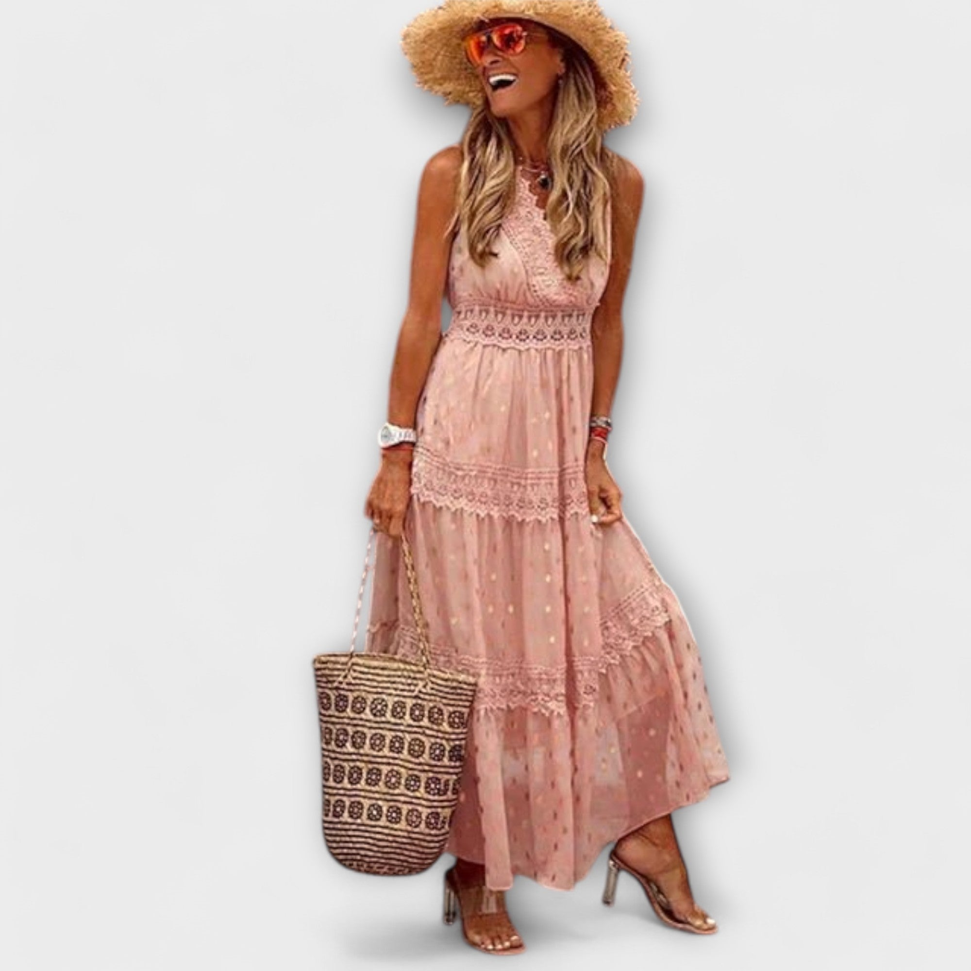 Lola ™ ｜Maxikabát s Boho čipkou