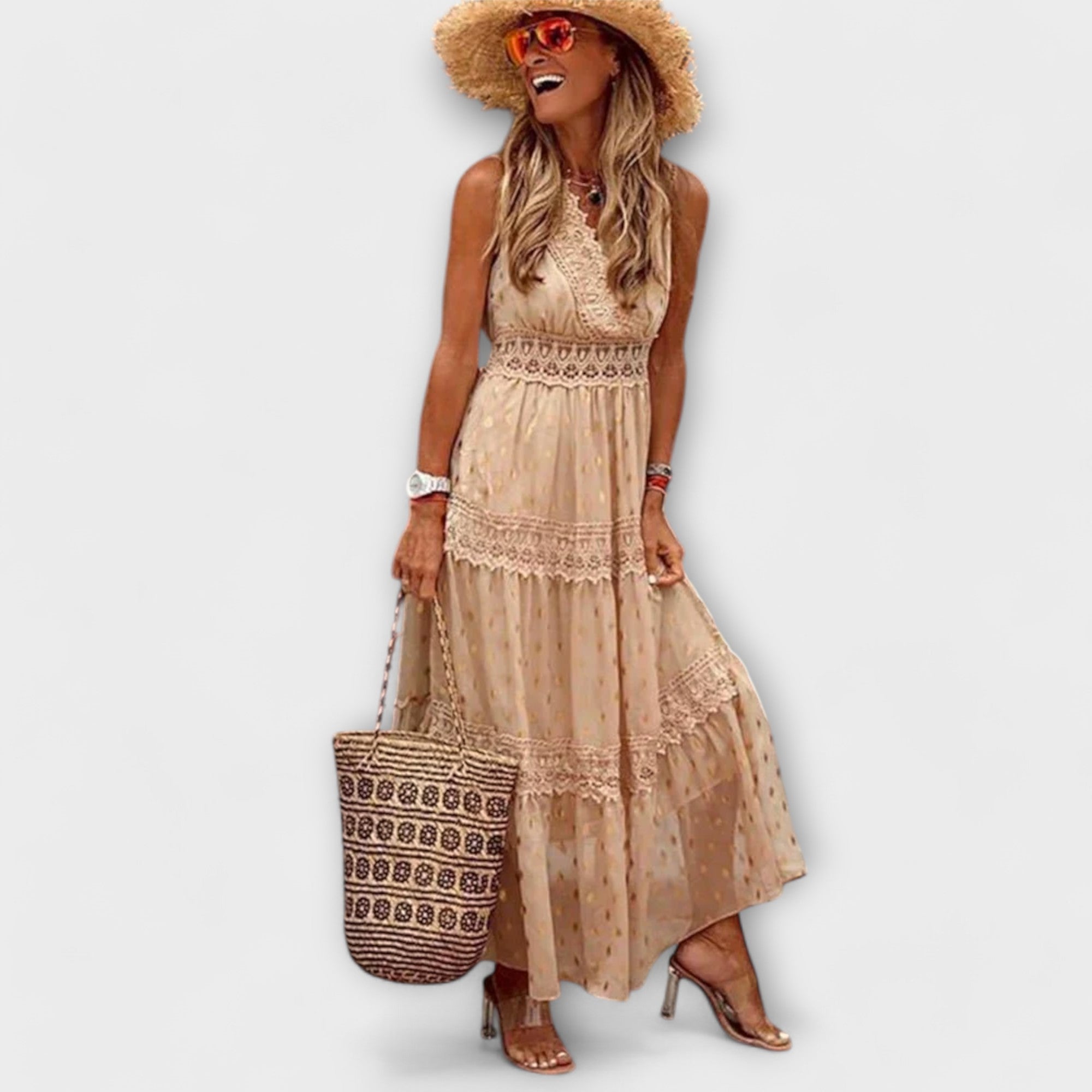 Lola ™ ｜Maxikabát s Boho čipkou