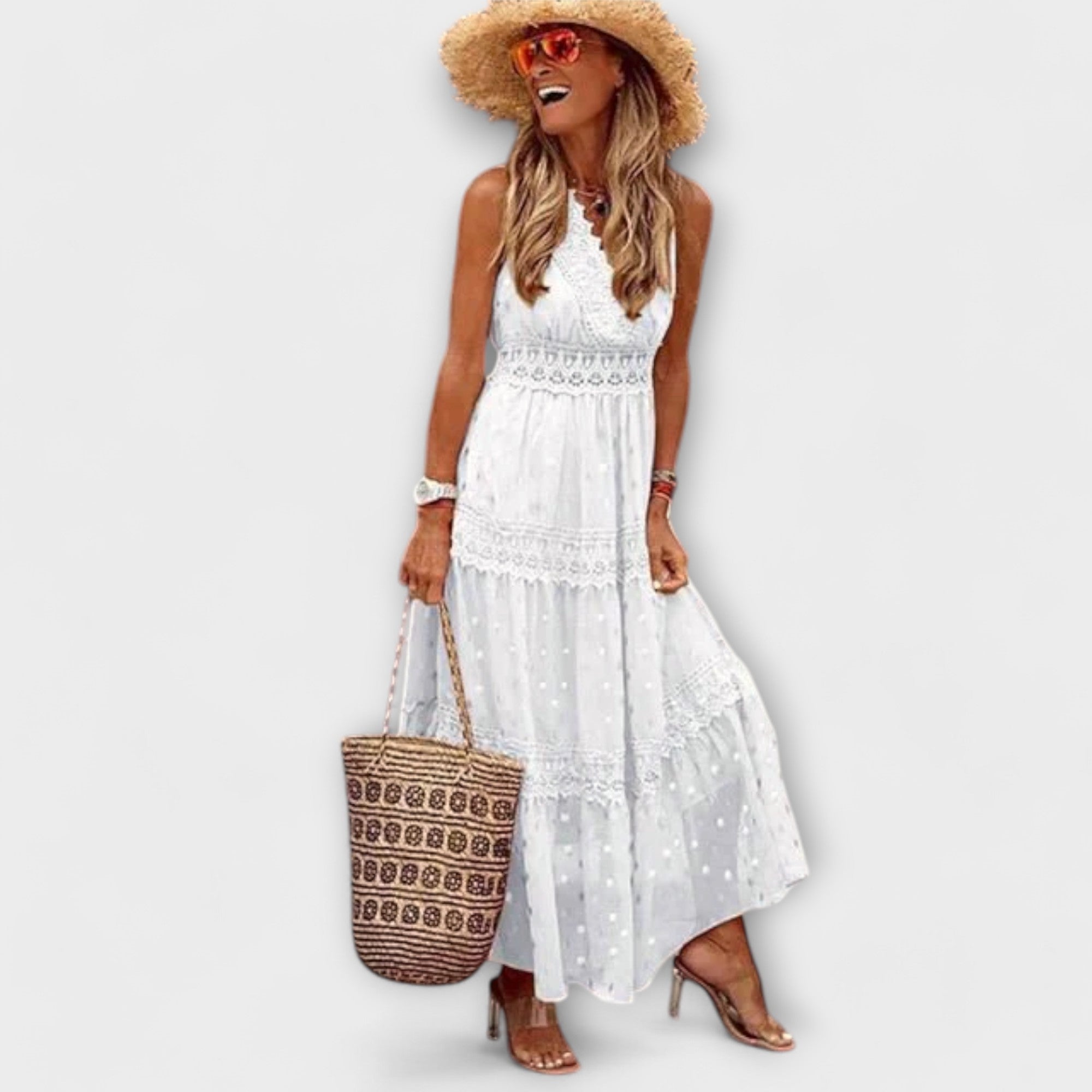 Lola ™ ｜Maxikabát s Boho čipkou