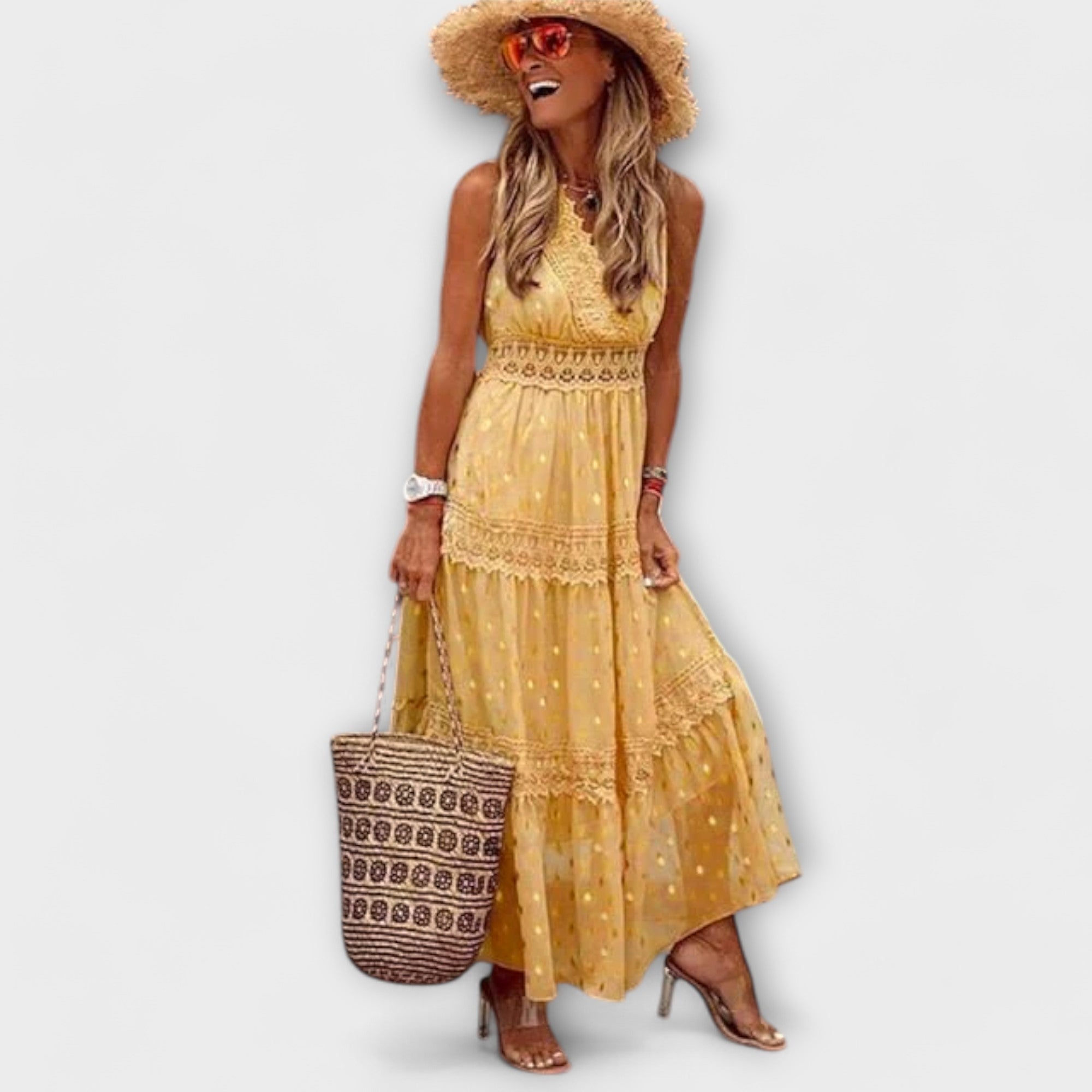 Lola ™ ｜Maxikabát s Boho čipkou