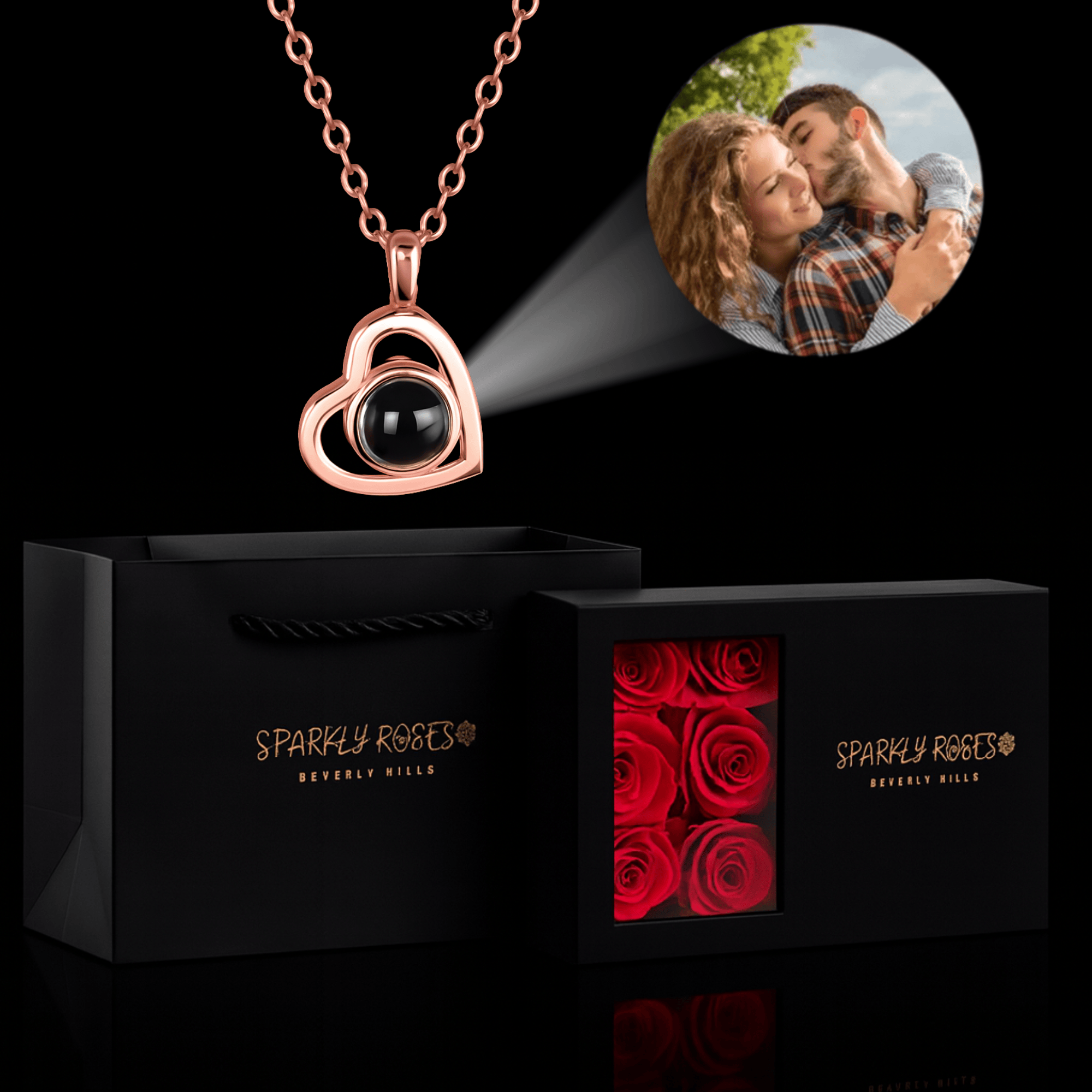 Picture Heart Necklace Gift Set