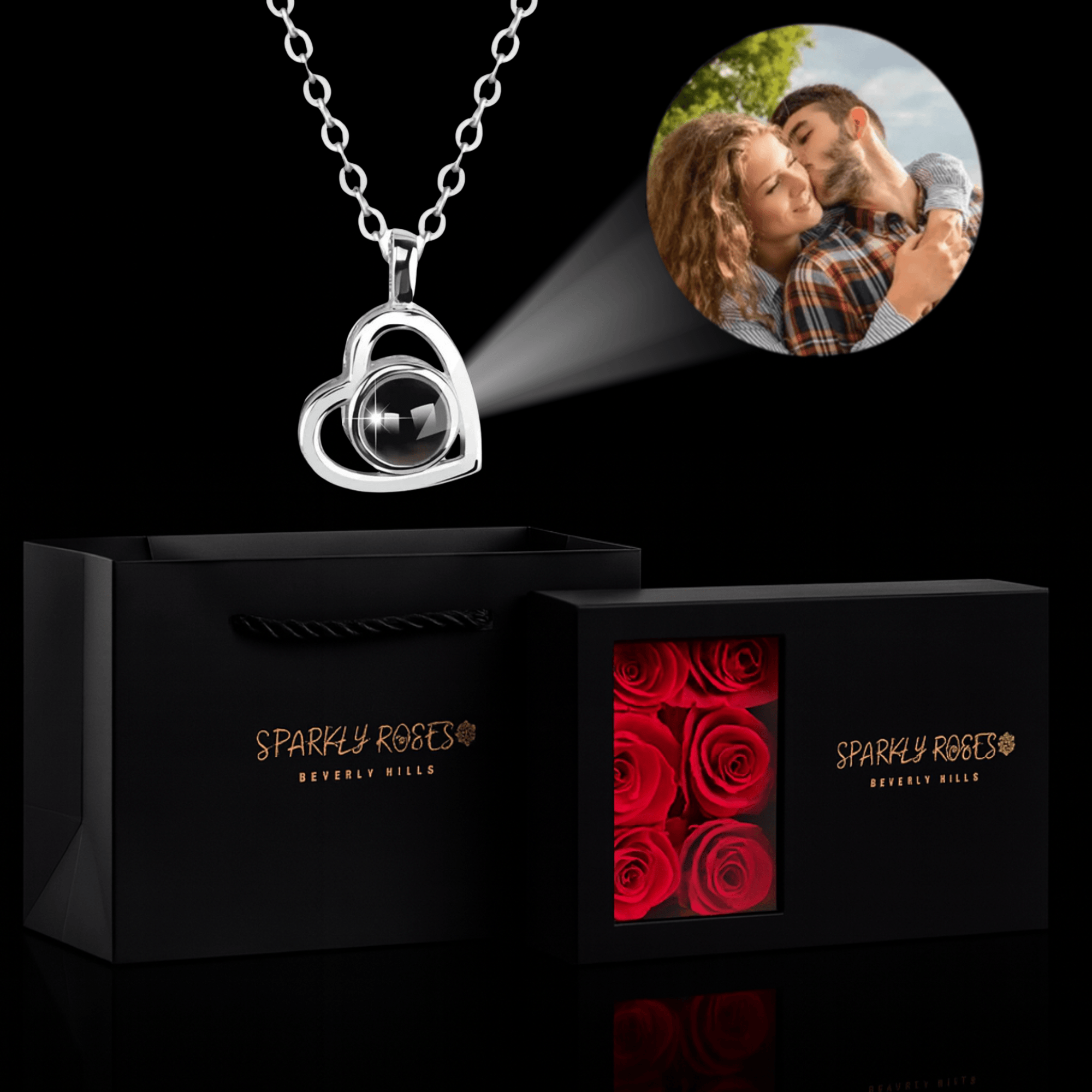 Picture Heart Necklace Gift Set