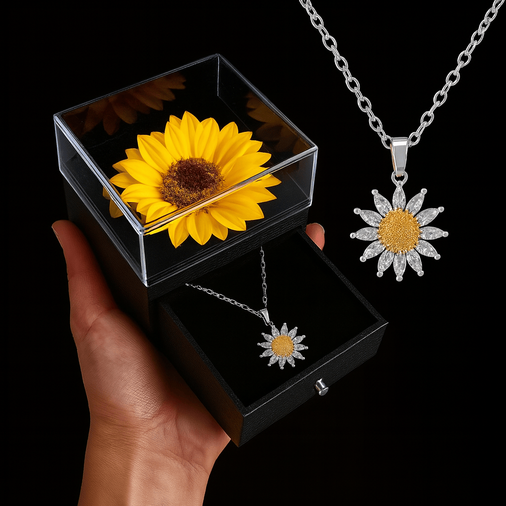 Sunflower Box & Necklace